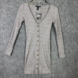 Forever 21 NWT Ribbed Knit Dress Women Size Small Long Sleeve Stretch Soft